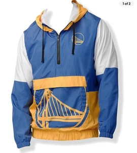Golden State Warriors NBA Team Logo Windjacke - NWT Herren Groß - #47596 - Bild 1 von 4
