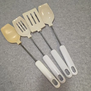 Set Of 4 Vtg Ekco Like Nylon Kitchen Utensils Spoon Slotted Spatula Basting - Picture 1 of 9