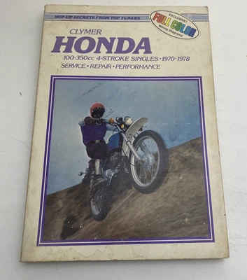 Libro manual de servicio/reparación Clymer Honda 100-350cc 4 tiempos individuales 1970-1978 Foto 1 de 4
