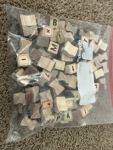 Wooden Stamps Collection Alphabet Letters-Upper & Lower Case, Numbers & Symbols - Picture 1 of 15