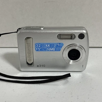 Polaroid a310 3.2MP Digital Camera - Silver - Tested & Working - Image 1 of 4