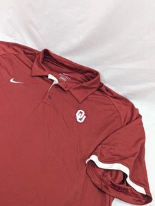 Nike Dri-Fit Polo 4XL Men's Big Maroon Oklahoma Sooners Short Sleeve Polo - Picture 1 of 7
