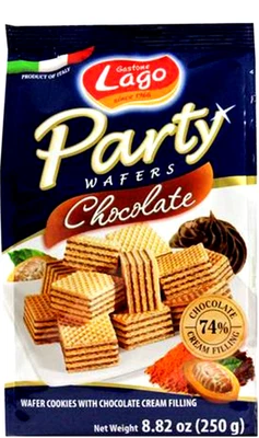 Gastone Lago Party Wafers with Chocolate Cream Filling 8.82oz(Pack of 2)~07/2026 - Image 1 of 2