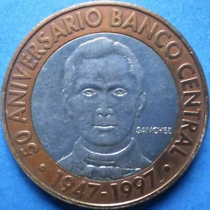 DOMINICAN REPUBLIC 5 PESOS 1997 Dominicana Dominikanische Dominicaine Domenicana - Picture 1 of 2