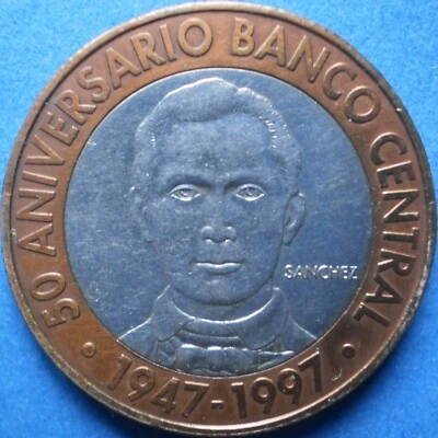 DOMINICAN REPUBLIC 5 PESOS 1997 Dominicana Dominikanische Dominicaine Domenicana - Image 1 of 2