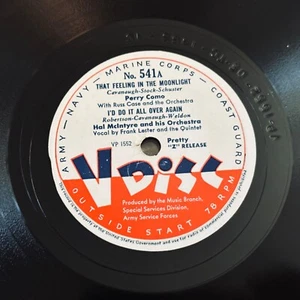 Perry Como / Hal McIntyre / Milt Herth Trio 78RPM V-Disc # 541 - Picture 1 of 6