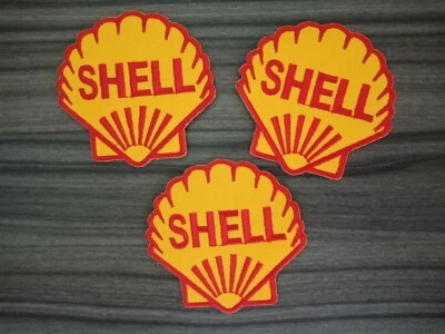 3 pcs Shell GAS Oil MotoGP Racing Motorcycles Patch Embroidered Iron or Sew on  - Image 1 of 4