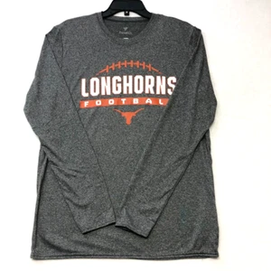 FANATICS University of TEXAS LONGHORNS Long Sleeve T-Shirt Heather Gray NWT M - Picture 1 of 3