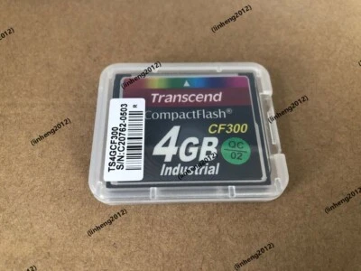 Transcend CompactFlash  4GB Industrial CF Card  CF300 TS4GCF300 - Image 1 of 2