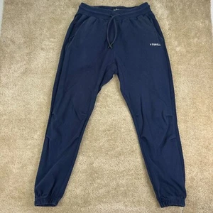 Youngla Mens Sweatpants XL blue Club Joggers Training Gym zip pockets - Picture 1 of 11