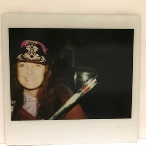 COLOR, Beautiful Smile Woman Lady Cool Hat and Rose Retro Vintage Photo Snapshot - Picture 1 of 1