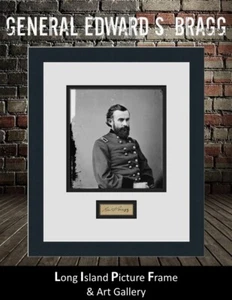 Edward S Bragg Military General Civil War Signed Custom Framed Photo Display - Picture 1 of 4