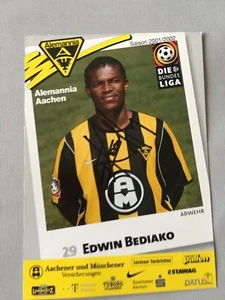 EDWIN BEDIAKO Alemannia Aachen 2001/2002 signed Autogrammkarte 10 x 15  - Picture 1 of 1