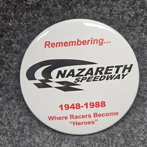 Vintage Nazareth Speedway 1948-1988 Pin Badge Button - Picture 1 of 3