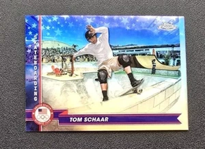 2024 Topps Chrome US Olympics #181 TOM SCHAAR Refractor Skateboarding - Foto 1 di 2
