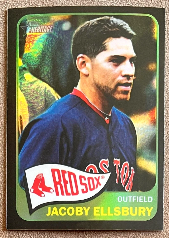 2014 Topps Heritage Chrome Refractor Black #THC-454 Jacoby Ellsbury /65 Red Sox - Image 1 of 2