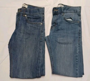 2 Lot Levi's Boys Youth Jeans 511 Slim Medium Wash Blue Denim Size 12 Reg 26x26 - Picture 1 of 14