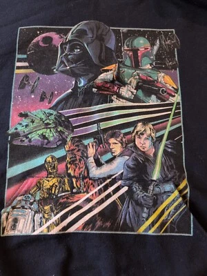 Sudadera con Capucha Grande Star Wars Azul Marino Imperio Oscuro Gráfico Bolsillo Para Hombre ¡Excelente Estado! Foto 1 de 4