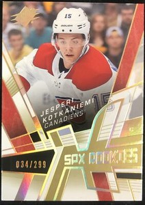 2018-19 SPx '08-09 Retro Rookies #08JK Jesperi Kotkaniemi /299 - NM-MT