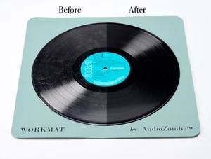 ALFOMBRA DE TRABAJO DE CUERO AUDIOZOMBA - ¡IMPRESCINDIBLE para cualquier coleccionista serio de vinilos! - Imagen 1 de 4