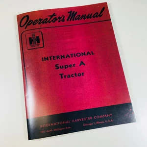 International Farmall Super A Tractor Owners Operators Manual Ihc Printed Carb - Picture 1 of 9