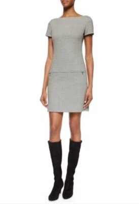 Ralph Lauren Black Label Wool-Blend Black & White Houndstooth Mod Dress, Size 4 - Image 1 of 4