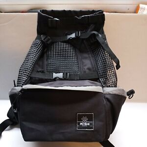 Petswi K-9 Sport Sack - Small Dog Carrier Backpack Black Adjustable Reflective 