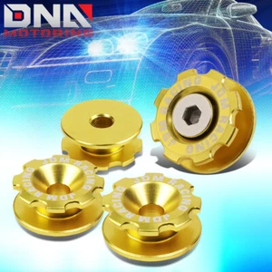 4Pcs Gear Style Quick Release Fasteners Bumper Trunk Fender Hatch Lids Kit Gold - Foto 1 di 5