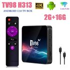 Tv98 -Box 2G+16G 2,4G &5G Wifi Allwinner H313 4Kx2k Android 12 Set-Top-Box 8287