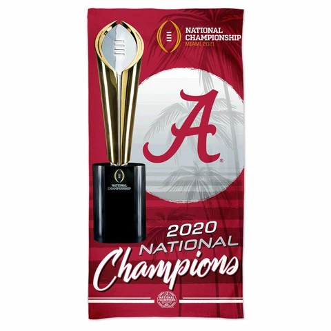 Alabama Crimson Tide NCAA 2020 National Champions 30x60 Beach Towel FREE SHIP Cover