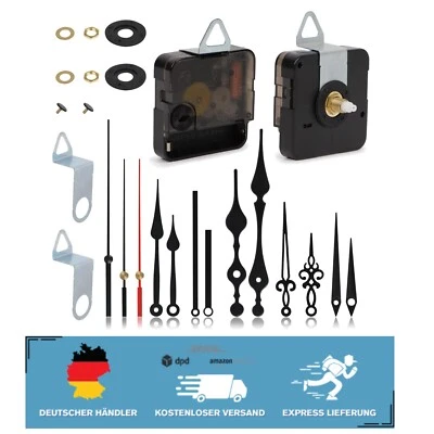 2er Set Geräuschlose Uhrwerke für präzise Zeitanzeige –  für DIY-Uhren - Bild 1 von 2