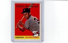 1958 Topps #263 Eddie Bressoud Rookie card, ss, San Francisco Giants, EX+-EXMT