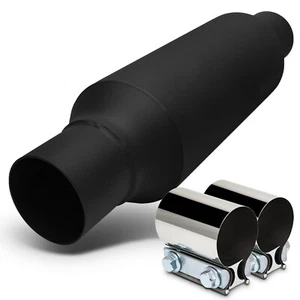 M-AUTO 2.5" Inlet and Outlet Universal Muffler, Heavy Duty Stainless Steel Au... - Picture 1 of 9