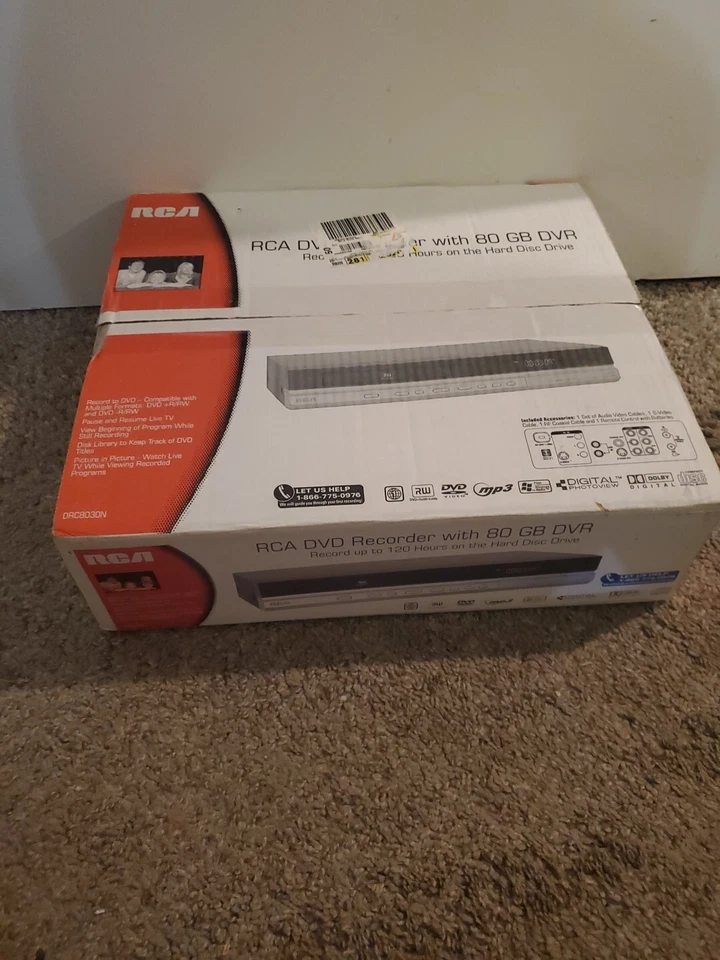 RCA DVD Recorder Player w/ 80GB HDD RW - DRC 8030 NEW - Image 1 of 4