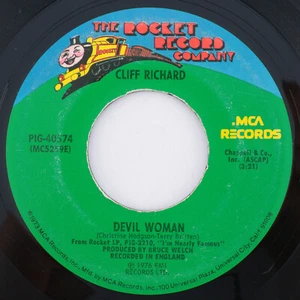 Cliff Richard – Devil Woman / Love On - 1976 45 rpm 7" Single Record PIG-40574 - Picture 1 of 16