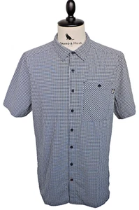 The North Face Mens Black & White Checked Short Sleeve Casual Shirt Size L - Picture 1 of 16