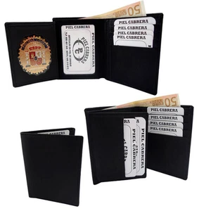 Portfafoglio Porta Stemma per la polizia local Spagna, Pelle Cabrera - Picture 1 of 1