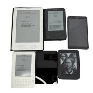 Lot of 6 E-Readers, Amazon Kindle Different Models Bundle For Parts/Repair AS-IS - Picture 1 of 9
