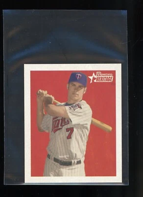 2006 Bowman Heritage Mini Joe Mauer #261 HOF - Image 1 of 2