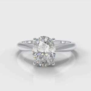 14K White Gold IGI Certified 1.10 Ct F/VS2 Lab Grown CVD Diamond Solitaire Ring - Picture 1 of 3