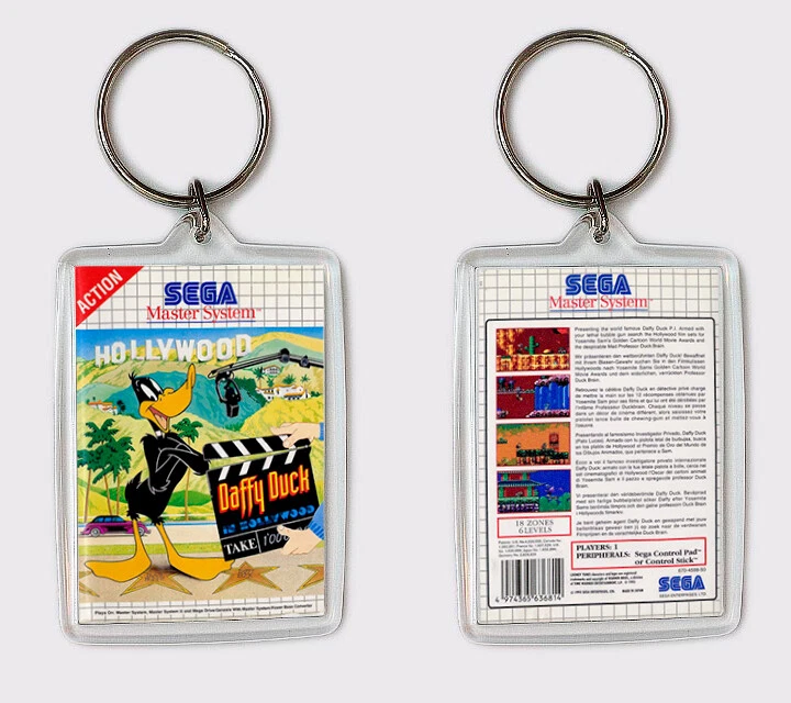 EL PATO LUCAS DAFFY DUCK SEGA MASTER SYSTEM LLAVERO KEYRING - Imagen 1 de 1