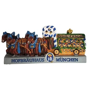Hofbrauhaus Munchen Horses Pulling Beer Wagon Magnet Munich Germany Souvenir - Picture 1 of 1