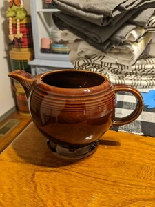 Vintage Homer Laughlin Fiestaware Amberstone Teapot 1967 No Lid - Picture 1 of 10
