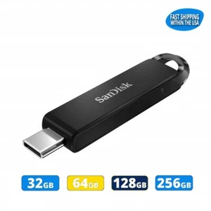 SanDisk Ultra USB-C USB 3.1 Flash Drive SDCZ460 32GB 64GB 128GB 256GB lote - Imagen 1 de 21