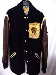 Deerfoot Vintage Jacket Woonsocket High 64/65 Snap Front Good - Picture 1 of 5