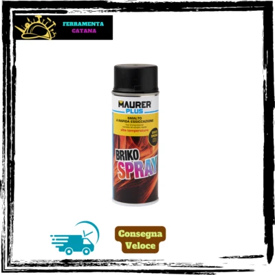 VERNICE ALTE TEMPERATURE 800°C SPRAY FRENI PINZE AUTO MOTO STUFE 400ML MAURER - Immagine 1 di 3