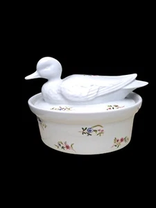 Vintage BIA Nesting Duck Casserole Dish~Bakeware~Cordon Bleu Versailles Floral - Picture 1 of 10
