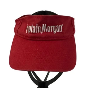 Captain Morgan Red Rum Runner Visor Adjustable Cotton Sun Shield Hero - Picture 1 of 5