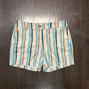 Neu mit Etikett Loft Damengröße 6 gestreifte Shorts 6" Schrittlänge - Bild 1 von 5