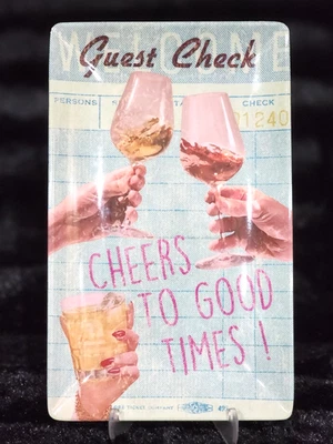 4 platos de aperitivo retro de melamina para restaurante Palm GUEST CHECK de 8" vibraciones de colección Foto 1 de 4